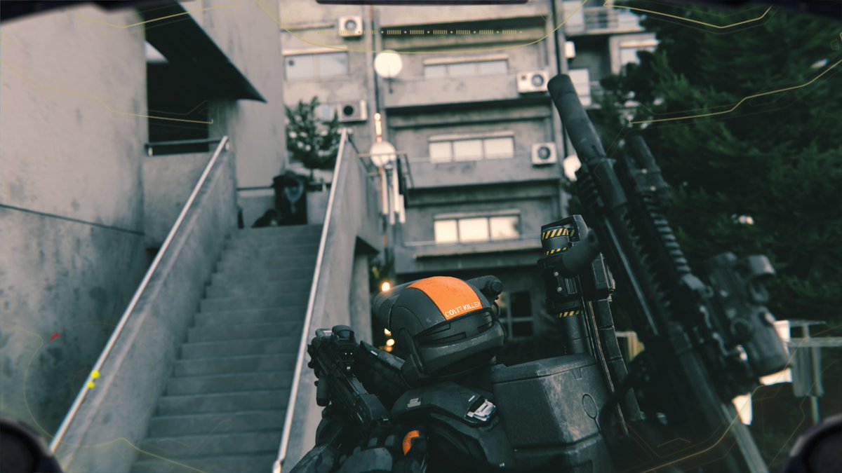 RealOscarMike's tweet photo. :// A pair of ODST's move to secure higher ground within the apartment complex. In order to mask the movement from the covenant.
#ODST2 #Tactical #Helljumpers #Blender3d #FirstPerson https://t.co/fZydzYrAbe