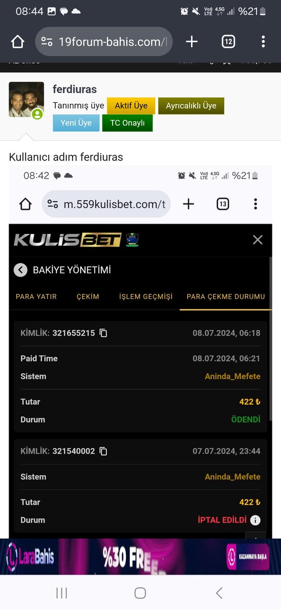 Kullanıcı adım ferdiuras