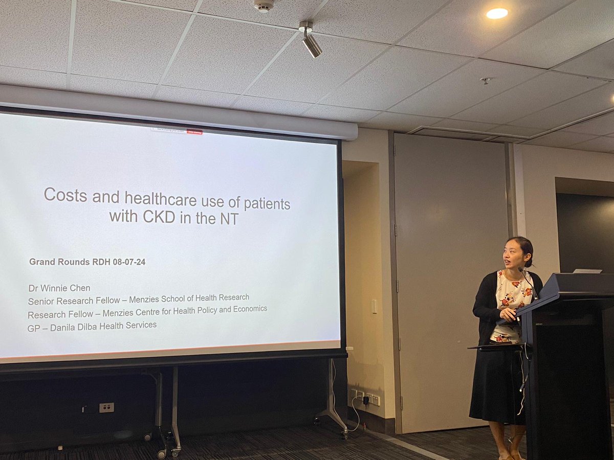 DrWinnieChen's tweet photo. Grand rounds today with the Territory Kidney Care team, on our CKD costing study (from my PhD) that was accepted for publication last week 😀 @MenziesResearch https://t.co/vNpU75UJFv