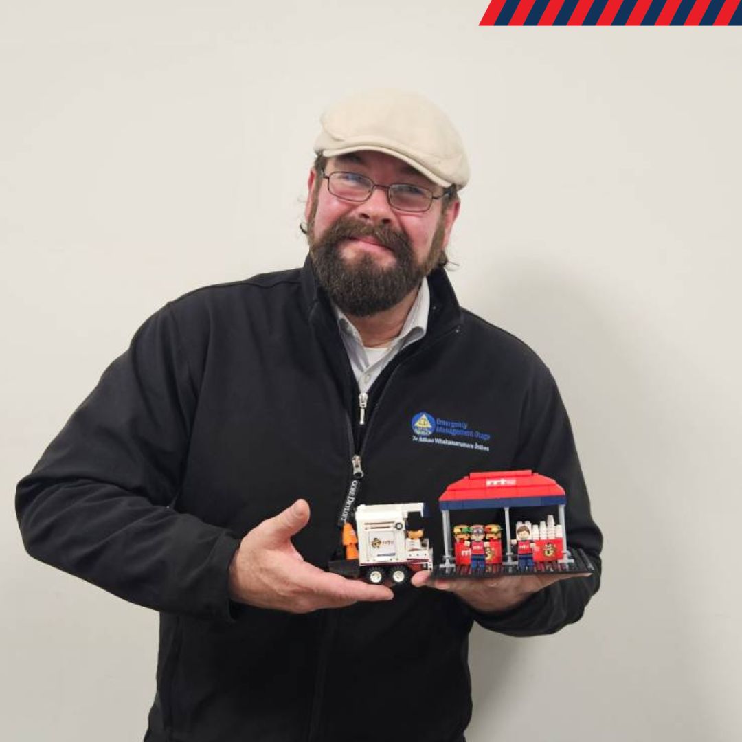 📸 Check out this snap of Danny Foutaine from Civil Defense Otago with his awesome gift from RRT - an RRT Lego-Style Bricks Set! 🧱🎁Get your own one here: bit.ly/3PevSj5
