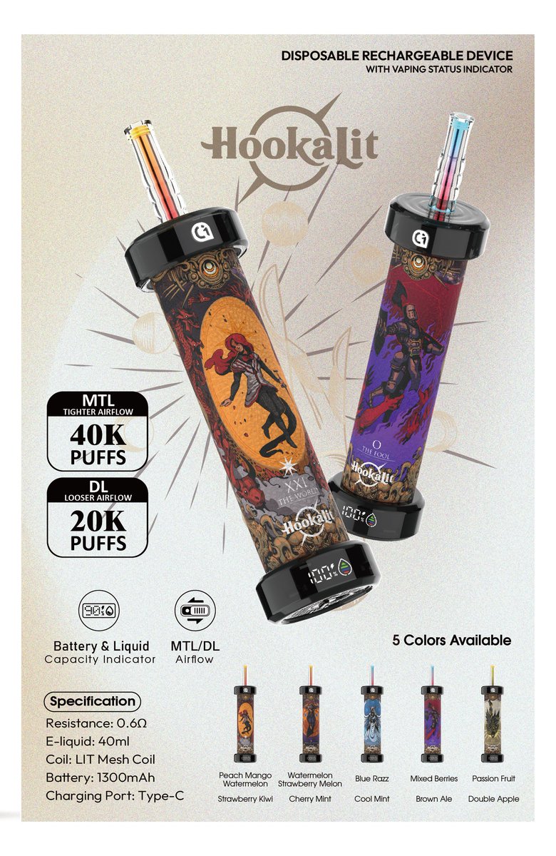 icbchero's tweet image. KangerTech &amp;amp; Olit 40000 puffs disposable vape kit

- 40mL
- 1300mah
- 0.6ohm dual mesh coil
- Display screen

#KangerTech #Olit #Smaco #vape #puff #ecig