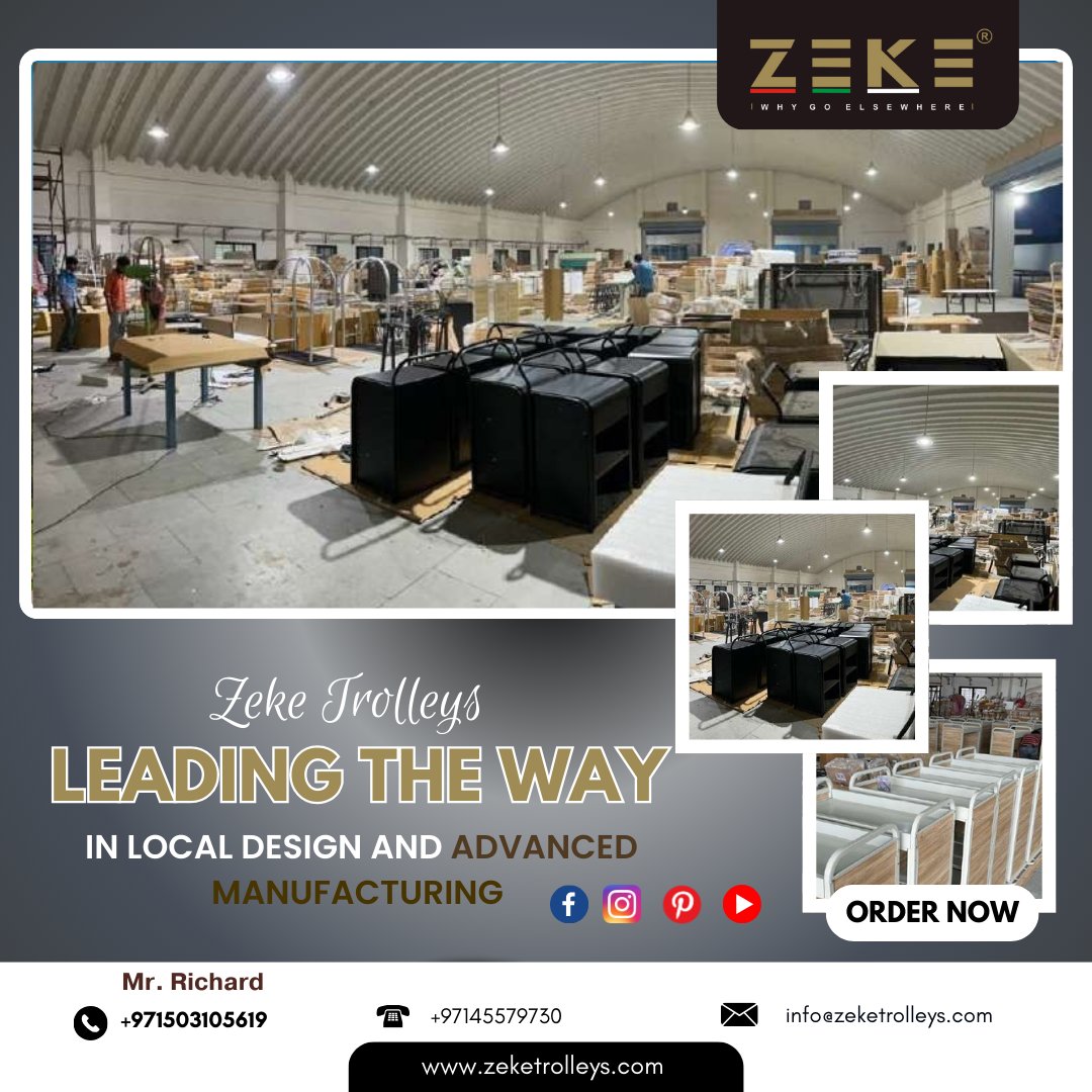 ZekeTrolley's tweet image. Zeke Trolleys: Leading in local design and advanced manufacturing with innovative, stylish, and reliable trolleys that ensure superior performance.

🌐 zeketrolleys.com

#zeketrolleys #localdesign #advancedmanufacturing #innovativedesign #reliabletrolleys #industryleader