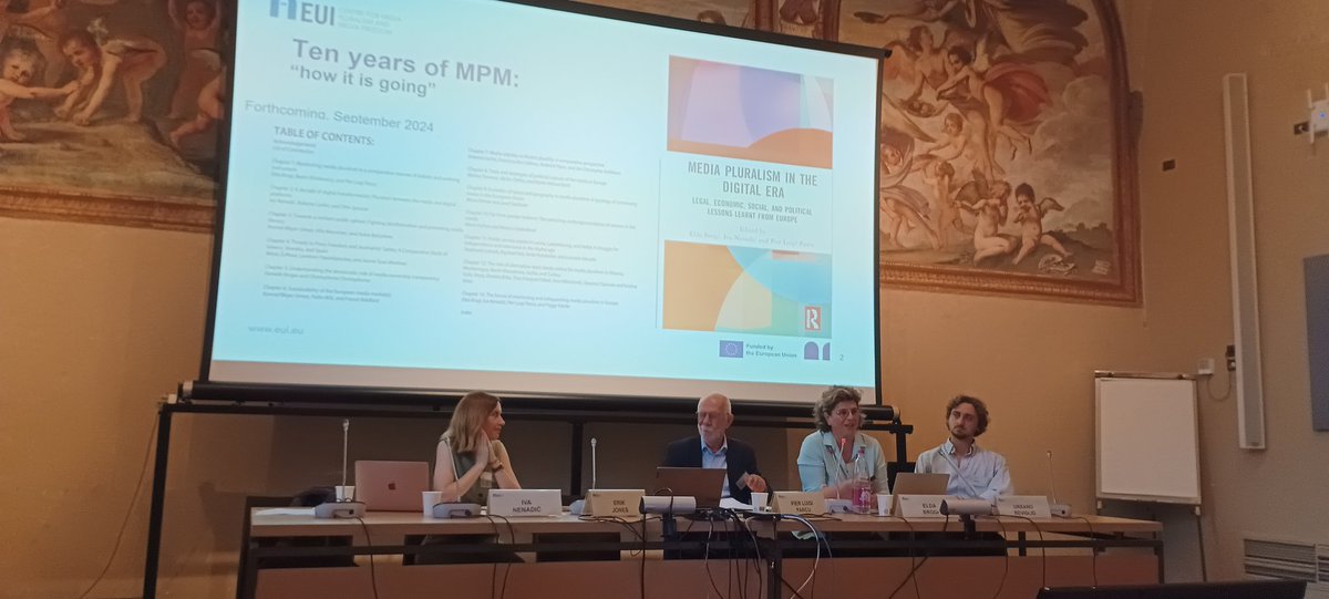 Sofia Verza (@sophia_verza) on Twitter photo The <a href="/EUI_CMPF/">Centre for Media Pluralism and Media Freedom</a> #MPM conference starts with a great announcement!
We celebrate 10 years of work on media pluralism with a book, published in September 2024 🥳🥳
Follow us here: cmpf.eui.eu/event/media-pl… The <a href="/EUI_CMPF/">Centre for Media Pluralism and Media Freedom</a> #MPM conference starts with a great announcement!
We celebrate 10 years of work on media pluralism with a book, published in September 2024 🥳🥳
Follow us here: cmpf.eui.eu/event/media-pl…