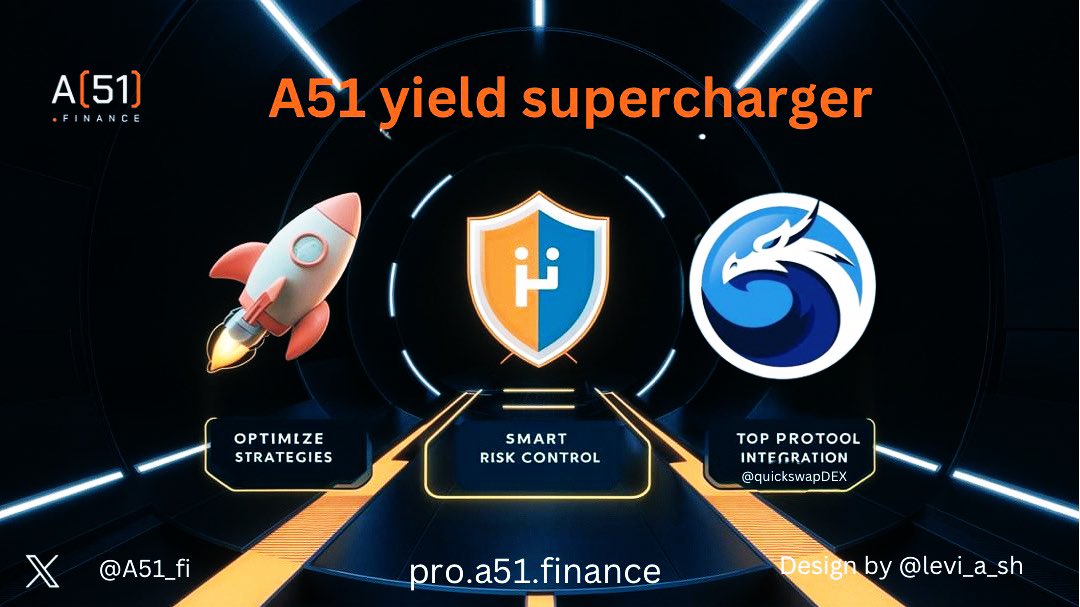 Supercharge your yield with <a href="/A51_Fi/">A51 Finance</a> yield super charger, it provides 

📈 Optimized strategies for maximum returns
🛡️ Smart risk control to protect your assets
🔗 Seamless integration with top protocols like <a href="/QuickswapDEX/">QuickSwap 🐲 DragonFi 2.0</a>

#Defi #yeildfarming #a51finance