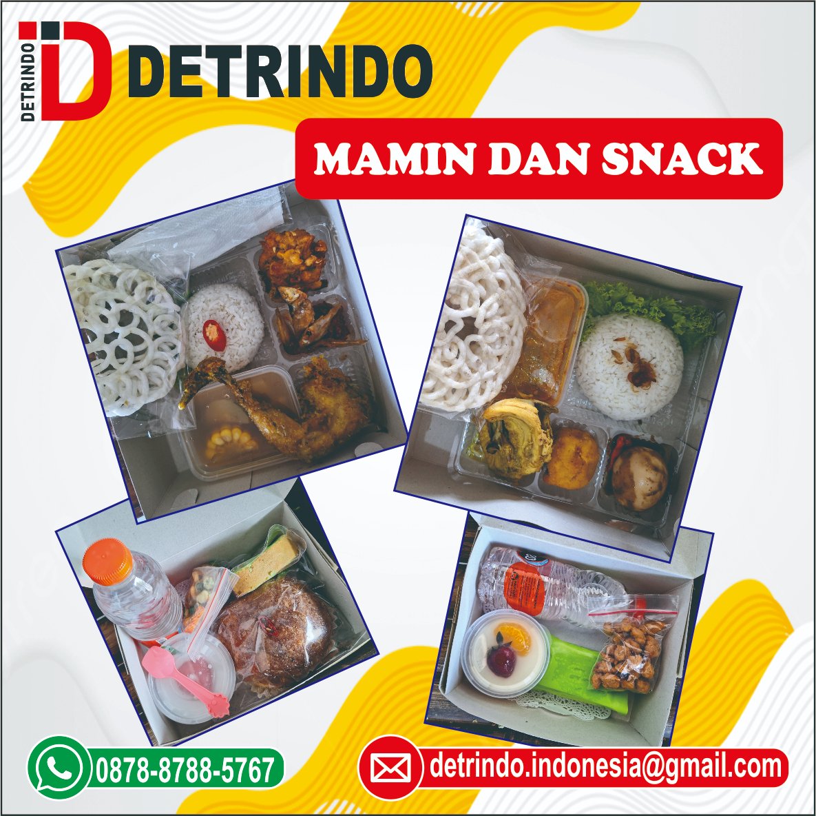 detrindo's tweet photo. Kalian butuh jasa katering untuk acara kalian, baik itu event kantor, arisan, ulang tahun, atau event-event yang lain?
Selain dalam bentuk nasi kotak kami juga menyediakan dalam bentuk prasmanan lho
Langsung aja kontak CS Detrindo baik via No WA ataupun Email
#detrindo #catering https://t.co/RftXa8QLJy