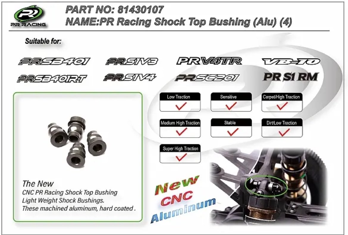 sa_410_ku's tweet photo. 入荷しましたよー
PR RACING NO:81430107 Name:PR Shock Top Bushing (Alu) (4) | 魁Project-Factory(サキガケプロジェクトファクトリー) https://t.co/no7yXFT5fb
#PR_Racing
#魁PF https://t.co/RVFpsr4q2k