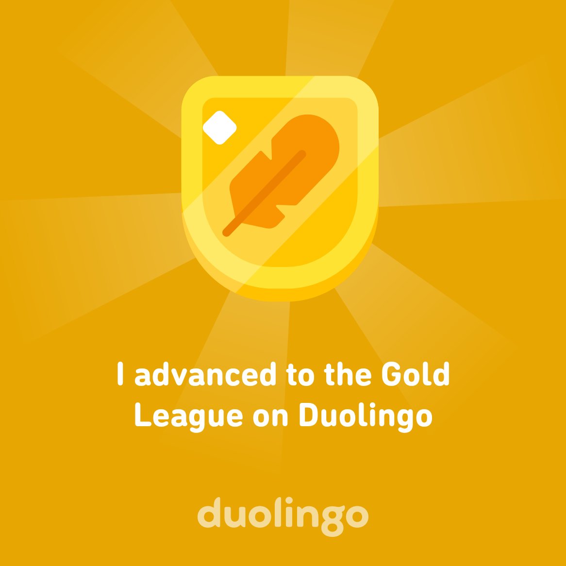 _arientari's tweet photo. I advanced to the Gold League on Duolingo https://t.co/SOFa45qb9P
