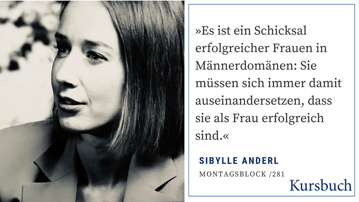 KURSBUCH (@kursbuchonline) on Twitter photo Vergangene Woche interviewte <a href="/sianderl/">Sibylle Anderl</a> die Nobelpreisträgerin Donna Strickland - und reflektiert im neuen #Montagsblock, was es bedeutet, als Frau in Männerdomänen erfolgreich zu sein. Hier weiterlesen: kursbuch.online/montagsblock-2… Vergangene Woche interviewte <a href="/sianderl/">Sibylle Anderl</a> die Nobelpreisträgerin Donna Strickland - und reflektiert im neuen #Montagsblock, was es bedeutet, als Frau in Männerdomänen erfolgreich zu sein. Hier weiterlesen: kursbuch.online/montagsblock-2…