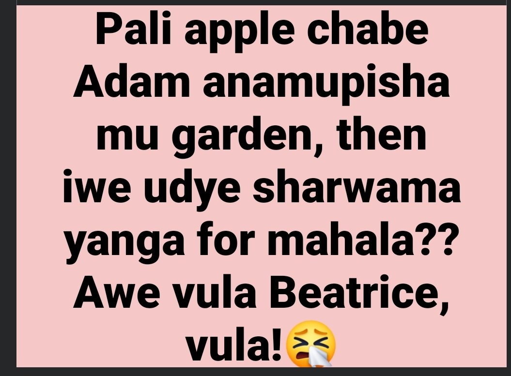 Anedy_MT's tweet photo. Bwacha noku cha🤦🏾‍♀️ https://t.co/QggNEbK2X0