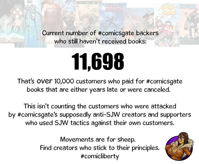someoneelsesem2's tweet photo. @FFathands @thomasroiloup so this is what #comicsgate considers to be normal to them
if anyone else out there is tired of this shit, support superior indies like #iconic and #kingwolf instead
#comicliberty https://t.co/Zug1y9XRhW