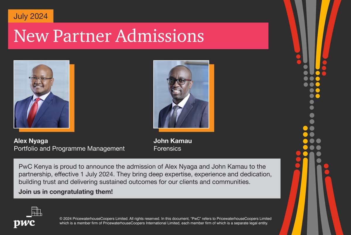PwC_KE's tweet image. Congratulations to our new partners! #PwCProud