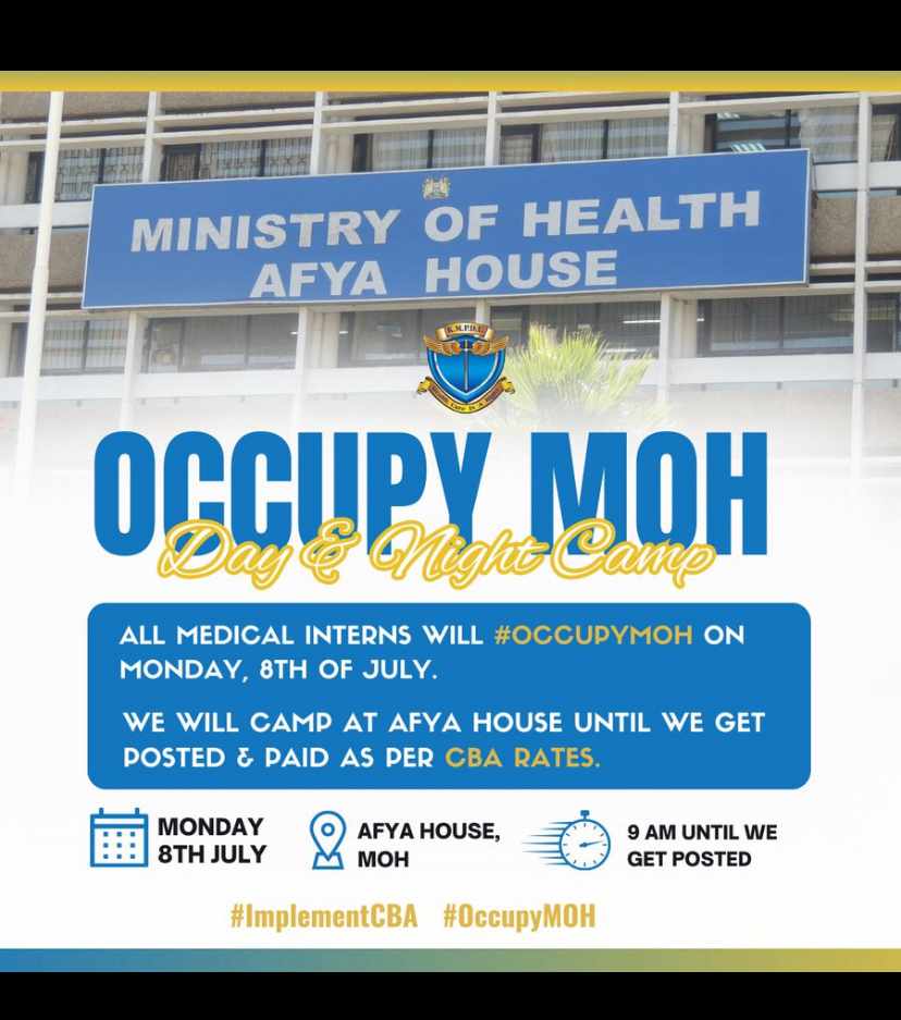 We've been patient long enough.. not once! Not twice... It's over an yr now!
Tupatane <a href="/MOH_Kenya/">Ministry of Health</a> 
Post all ni kitu ya kunyima mtu kweli <a href="/Nakhumicha_S/">Nakhumicha S. Wafula E.G.H</a> <a href="/muthonikenya/">muthonikenya</a>?🥺

#OccupyMOH