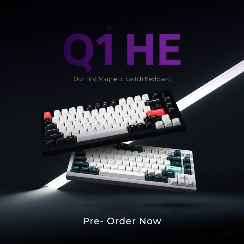 KeychronA's tweet photo. G'Day, Mate! 🔥WORLD'S FIRST! Keychron Q1HE, the first wireless aluminum keyboard with Magnetic Switch from Keychron, is now available for pre-order!
#Keychron #keychronaustraliua #KeychronQ1HE #magneticswitch #wirelesskeyboard #mechanicalkeyboard #customkeyboard #premiumkeyboard https://t.co/3bArvt7y0K