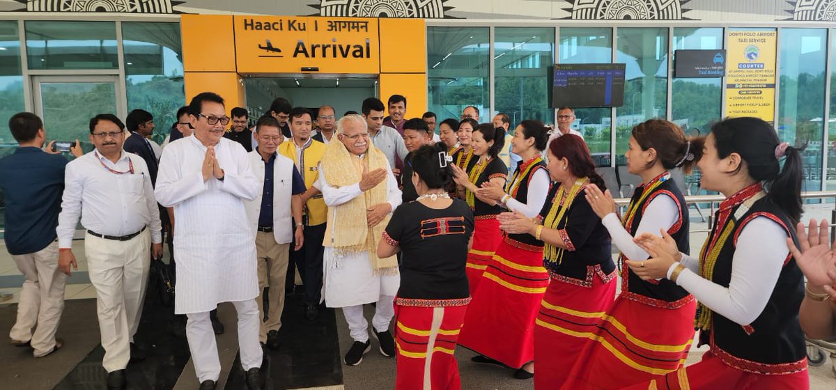 Chowna Mein (@chownameinbjp) on Twitter photo Acorded a warm reception to Hon'ble Union Minister of Power and Housing & Urban Affairs, Shri Manohar Lal Ji on his arrival at Donyi Polo Airport Hollongi in Itanagar.
I was accompanied by Hon'ble Minister of Housing & Urban Development, Shri <a href="/BaloRaja/">Balo Raja (Modi Ka Parivar)</a> ji, Hon'ble Advisor to Acorded a warm reception to Hon'ble Union Minister of Power and Housing & Urban Affairs, Shri Manohar Lal Ji on his arrival at Donyi Polo Airport Hollongi in Itanagar.
I was accompanied by Hon'ble Minister of Housing & Urban Development, Shri <a href="/BaloRaja/">Balo Raja (Modi Ka Parivar)</a> ji, Hon'ble Advisor to