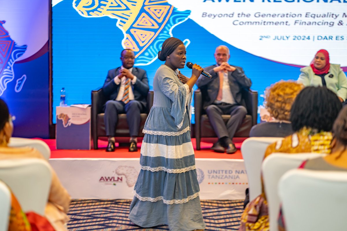 AWLN_TZ (@awln_tz) on Twitter photo A beautiful poem by <a href="/mwajumahima/">mwajuma idrisa</a> on Gender Equality! As she says, βLet women not be left behind fetching water, when others are participating in the economy!β
<a href="/AWLNetwork/">AWLNetwork</a>
<a href="/maendeleoyajami/">WIZARA YA MAENDELEO YA JAMII</a>
<a href="/GenEqualityTZ/">Generation Equality KIZAZI CHENYE USAWA</a>
#generationequality
#awlntz
#actforequal A beautiful poem by <a href="/mwajumahima/">mwajuma idrisa</a> on Gender Equality! As she says, βLet women not be left behind fetching water, when others are participating in the economy!β
<a href="/AWLNetwork/">AWLNetwork</a>
<a href="/maendeleoyajami/">WIZARA YA MAENDELEO YA JAMII</a>
<a href="/GenEqualityTZ/">Generation Equality KIZAZI CHENYE USAWA</a>
#generationequality
#awlntz
#actforequal