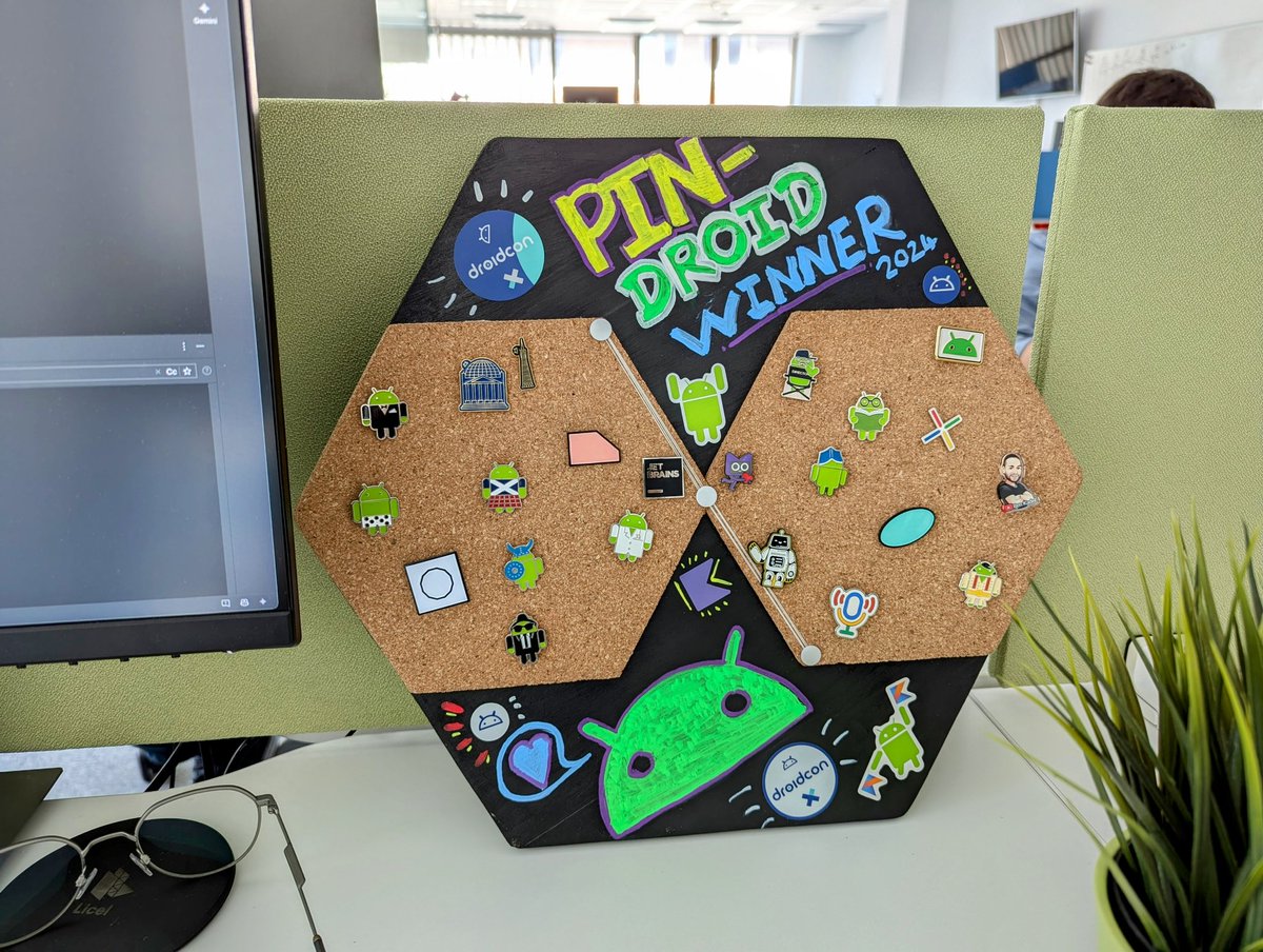 Zheko (@zheko_a) on Twitter photo Back in the office after the amazing #dcbln24! And the wonderful pinboard that <a href="/Ben_Kadel/">Ben Kadel (androiddev.social/@ben_kadel)</a> made for the #pindroid challenge winner is decorating my desk. 🥰
See you all next year, same time and place - #dcbln25 Back in the office after the amazing #dcbln24! And the wonderful pinboard that <a href="/Ben_Kadel/">Ben Kadel (androiddev.social/@ben_kadel)</a> made for the #pindroid challenge winner is decorating my desk. 🥰
See you all next year, same time and place - #dcbln25