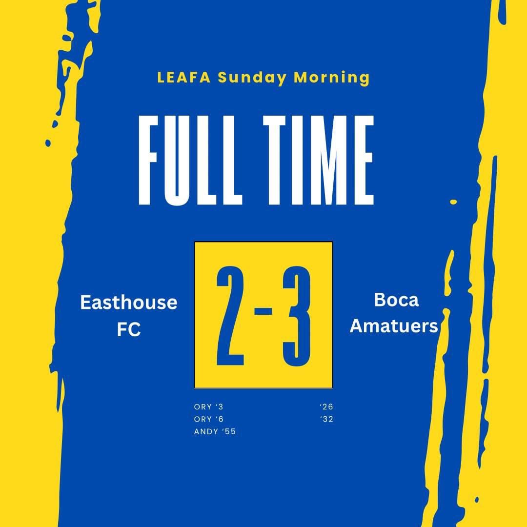 First friendly of the season was a success for the boys with a 3-2 win over Easthouse FC. Good shift today boys💙💛 #boca #amateur #sundyleague #leafa