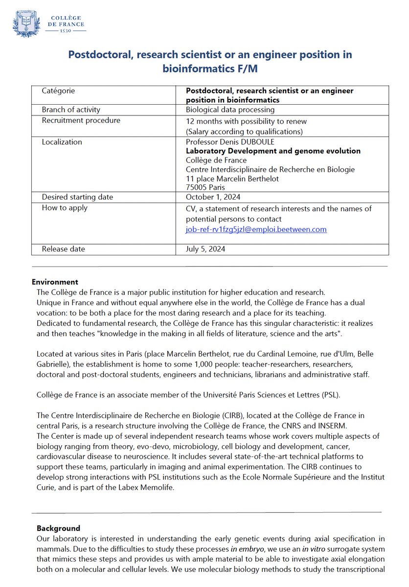 Denis Duboule tweet media