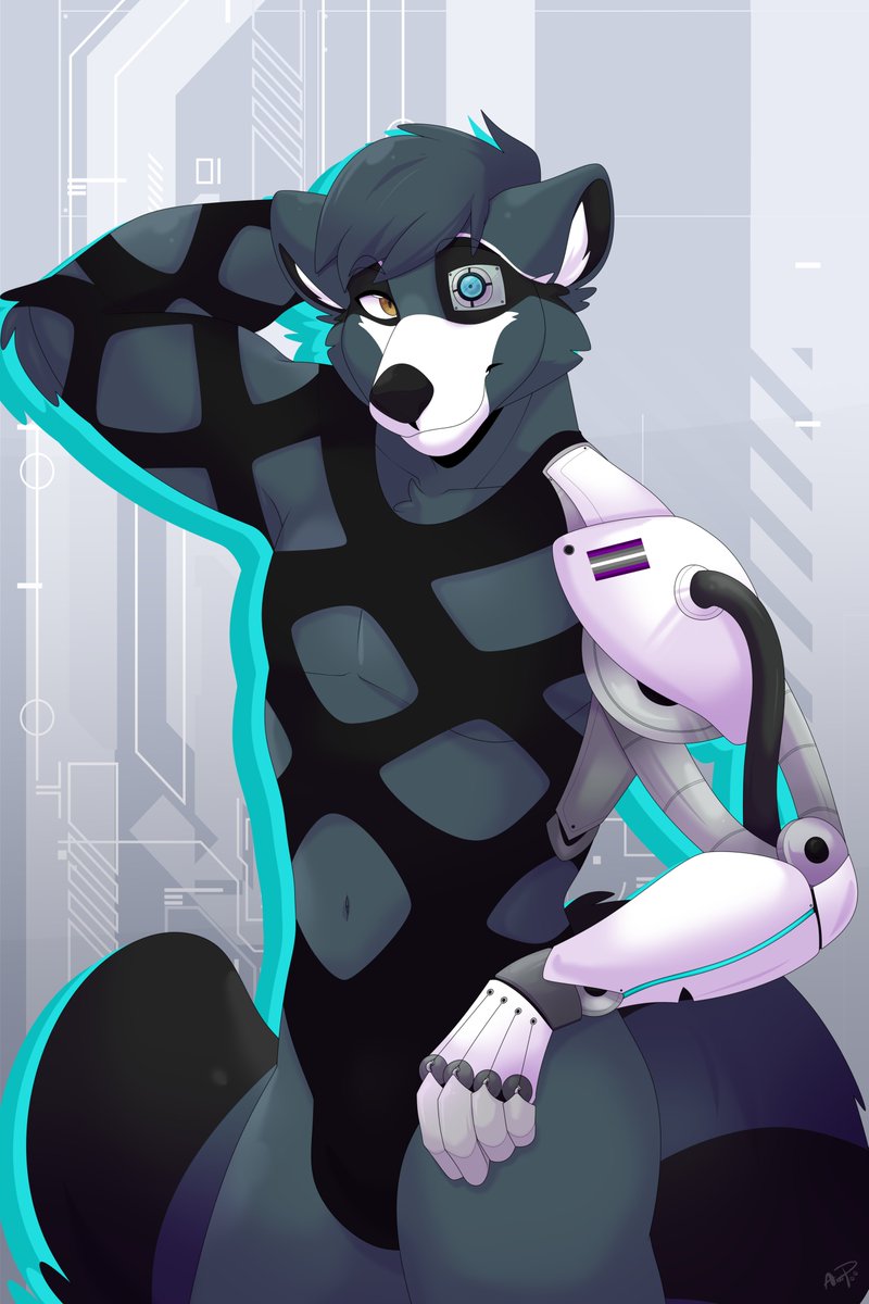 Lexicollin18's tweet photo. hey cute looks~ like you found your cyber-Raccoon for some fun (commission finished for Raxel raccoon)
.
.
.
#halftbody #furrycommision #furry #furryart #furryartwork #furryartist #commission #commissionspen #halftbodycommission #raccoon #cyberpunk #LGBT #sexy https://t.co/fctQofVOL9