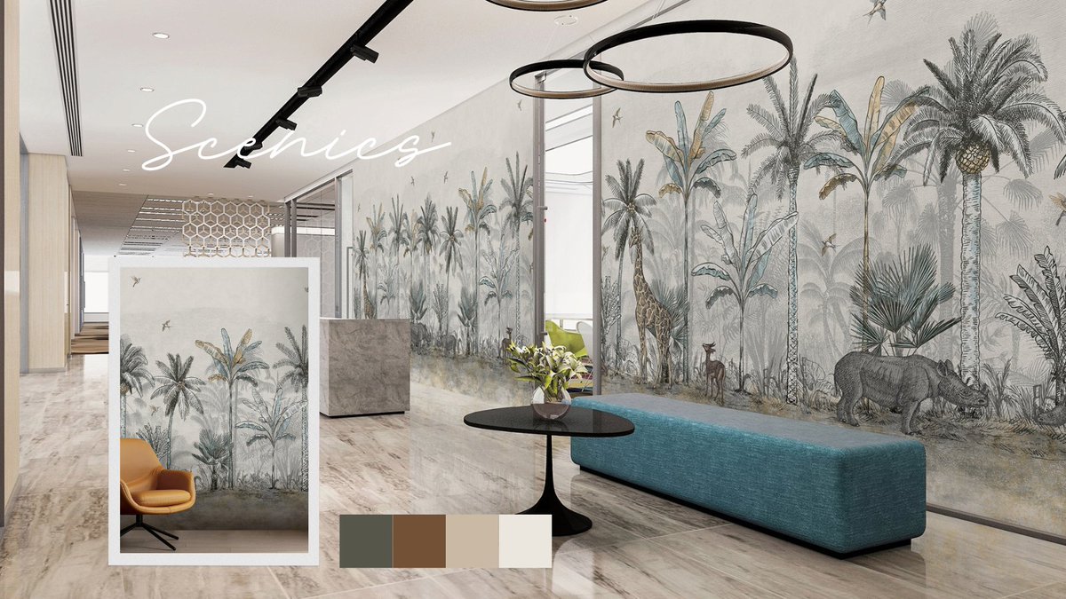 Bring the outdoors inside and breathe life into your commercial space with our scenic wallcovering featuring animal designs. 

Checkout the range: muraspec.com/product/ltd025…

#GreenDesign #EcoFriendlyDesign #CIUK #Materialsource #Designinsider #Decor #Wallpaper #Muraspec #Moodboard
