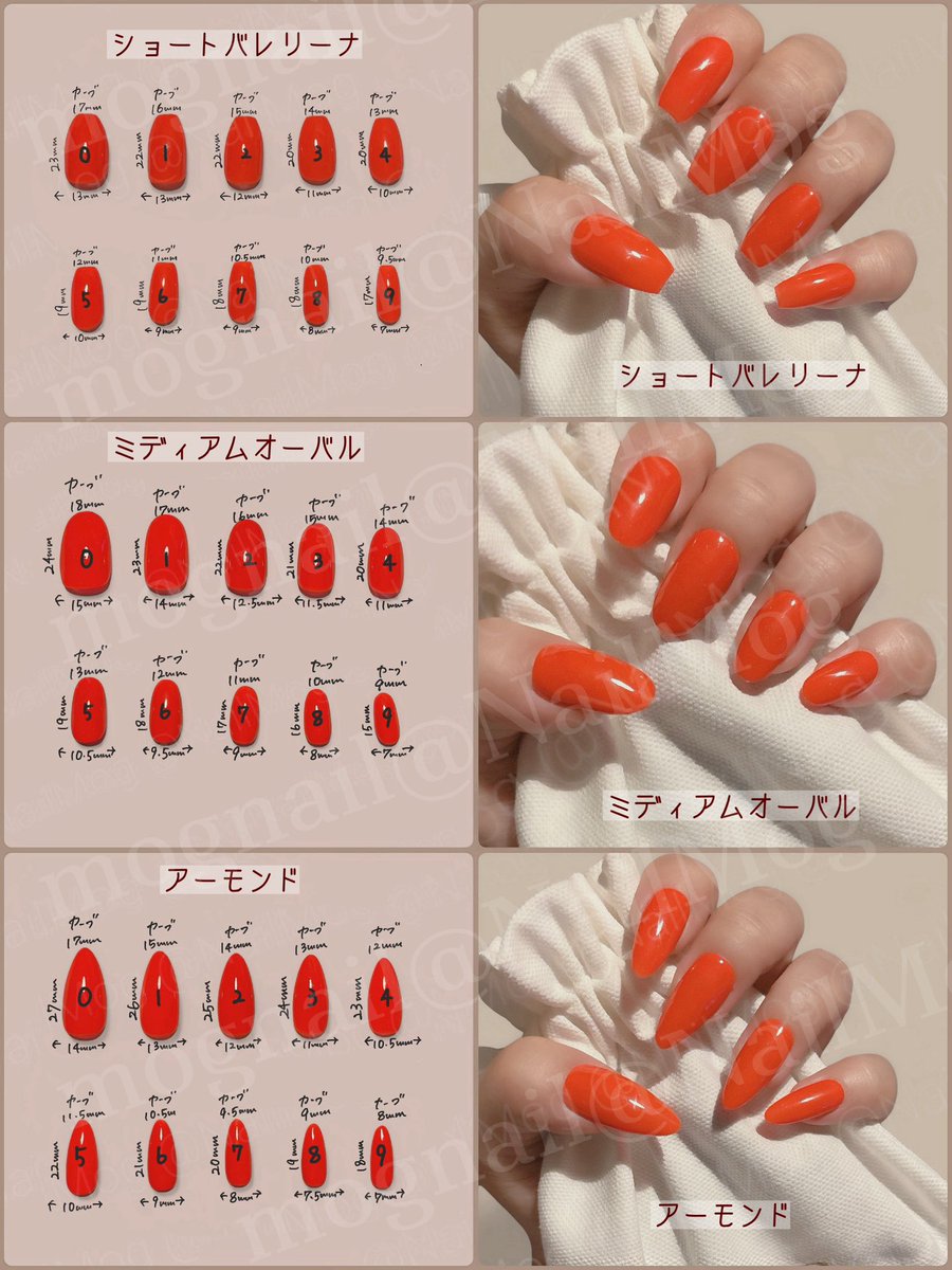 ෆ┈┈┈┈お知らせ┈┈┈┈ෆ ネイルチップの形6種類の内容が 変更に