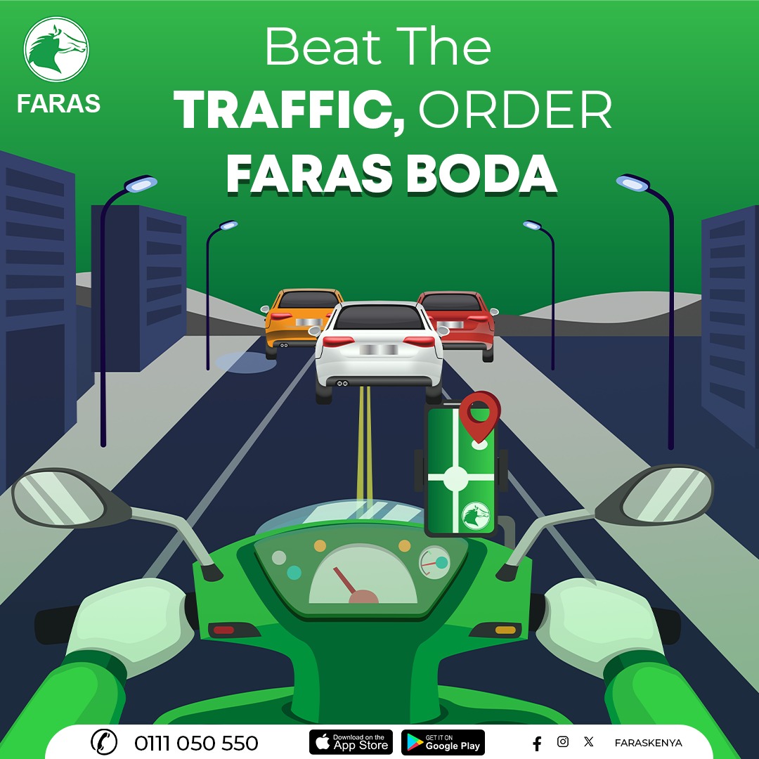 farasKenya's tweet photo. Reflect on the frequency with which a boda can enhance your daily travel. Choose Faras Boda for a time and cost-efficient commute that navigates around traffic jams. 

Get it on Google Play or App Store: https://t.co/tnqH4CEG4R

#FarasBoda #BeatTraffic #SaveTime #SaveMoney https://t.co/1QzbcDJCo8