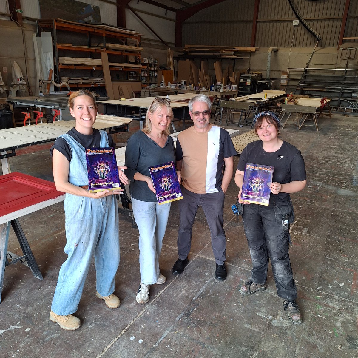 mi_workshops's tweet photo. A big thank you to Simon for dropping off our copies of the new Pantomime Magazine last week.
Make sure you grab your copy now from https://t.co/KRnxxoDBV6 to see the amazing article about Snow White.
#mi_workshops #pantomime #snowwhite #wolverhamptongrand #carpentry #scenicarts https://t.co/f1YVYzAC4R