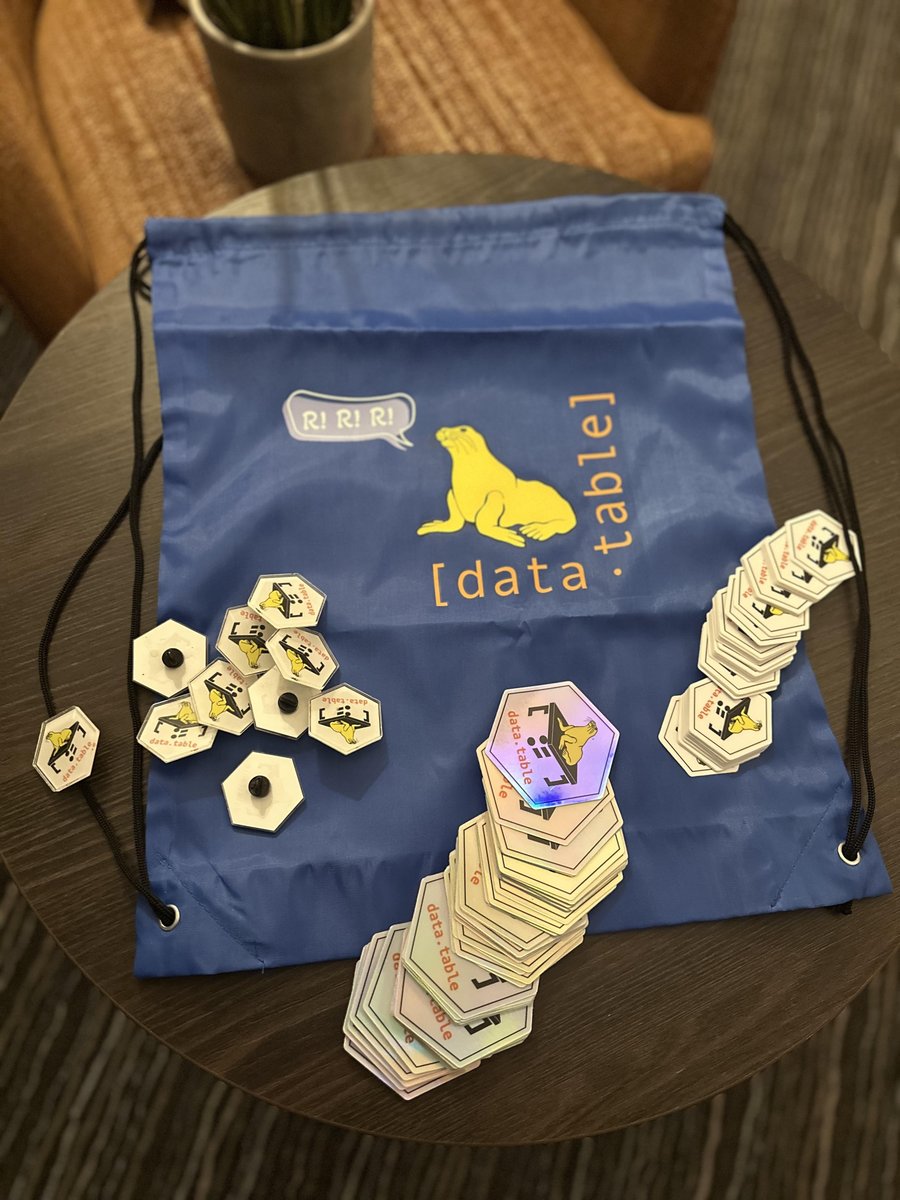 🦭  Are you a data.table fan, or maybe just data.table curious?
🇦🇹  Are you attending #useR2024?
🎁  Do you like free stuff?

Come grab dinner with us at 18:30 on Tuesday at the Tracks &amp; Tastes Cafe (maps.app.goo.gl/xwKJk2vGN9Yvh4…) - and try out some package contributions!