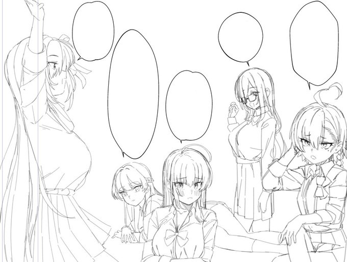 一コマに複数人いると泣く 