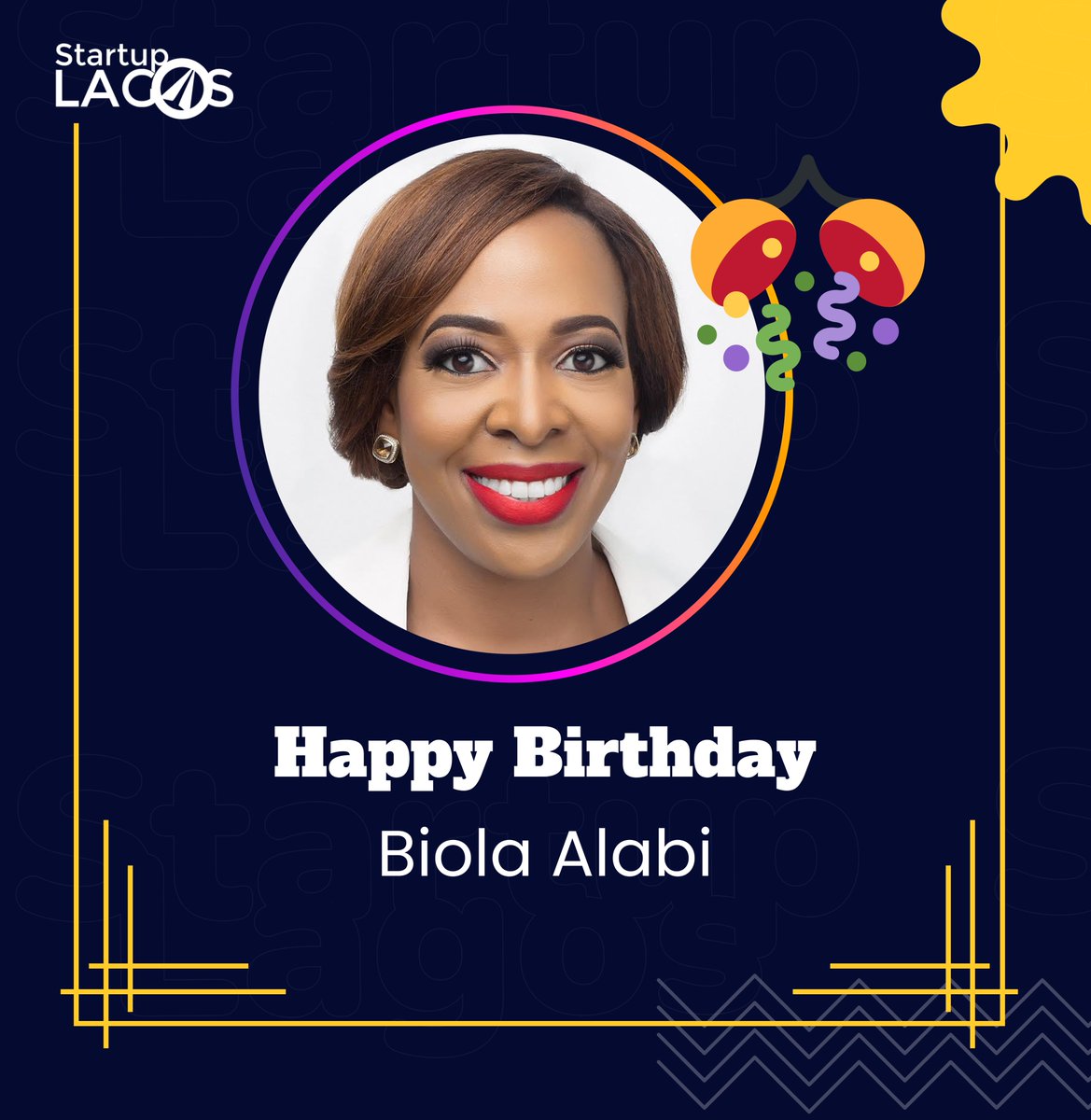 Startup Lagos (@startuplag) on Twitter photo Happy Birthday, <a href="/biolaa1/">Biola Alabi</a>! A media & entertainment visionary & #AfricanTech champion. We celebrate your incredible journey! From iconic channels to backing groundbreaking ventures, you empower creators & inspire entrepreneurs. Here's to you & a year filled with success! Happy Birthday, <a href="/biolaa1/">Biola Alabi</a>! A media & entertainment visionary & #AfricanTech champion. We celebrate your incredible journey! From iconic channels to backing groundbreaking ventures, you empower creators & inspire entrepreneurs. Here's to you & a year filled with success!