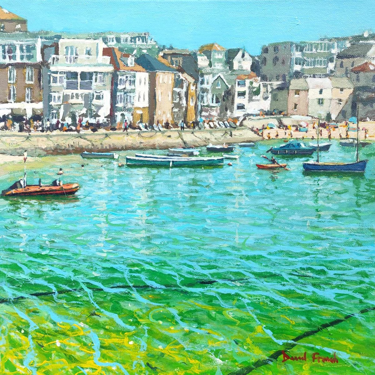 DavidFrenchartC's tweet photo. A couple of gigs amongst the harbour boats 

Wharf and Harbour Beach 

St Ives
30 X 30cm acrylic on canvas board
49 X 49cm approx framed size

#cornwall
#www.thearthouses.com
#arthousestives
..see some of the work that's available at .....

 https://t.co/l7yRMLBmDq https://t.co/eWMi2awrXw