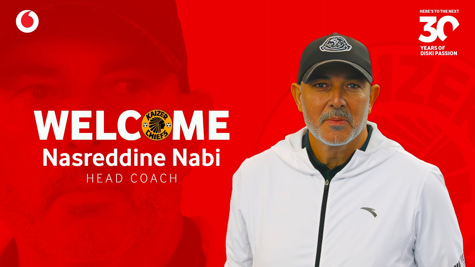 Vodacom Soccer on X: "Signed, sealed, confirmed 🖊️ Nasreddine Nabi is officially the @KaizerChiefs head coach. Drop a ✌🏾if you can't wait for the new season to commence! https://t.co/Ic0AMhc9Gg" / X