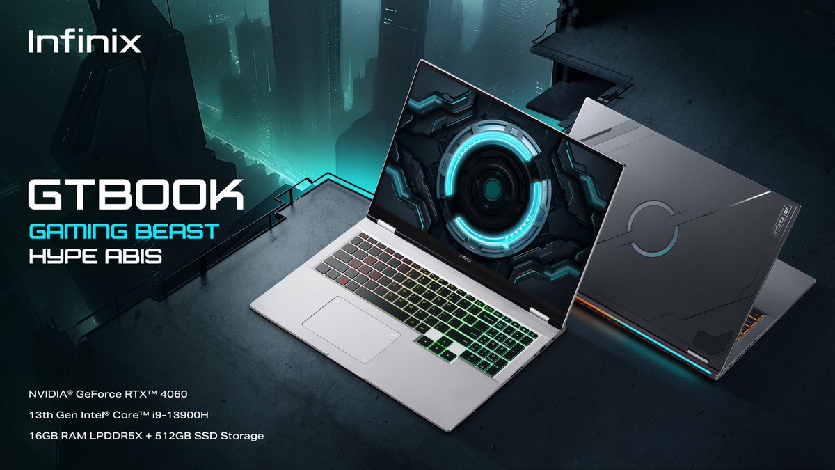kuyangmanis_'s tweet photo. Infinix gaming laptop slim banget coyy.. beratnya cuma 1,99 kg aja loh.. 
#InfinixGTBook diklaim bakal cocok buat nge-game dan ngedesain atau edit video..
fyi, ada 2 versi ya, yaitu Intel Core i9-13900H sama Intel Core i5-12450H.
terus soal harga, start from di Rp 12 juta aja 🤩 https://t.co/ivop3wLoQ1