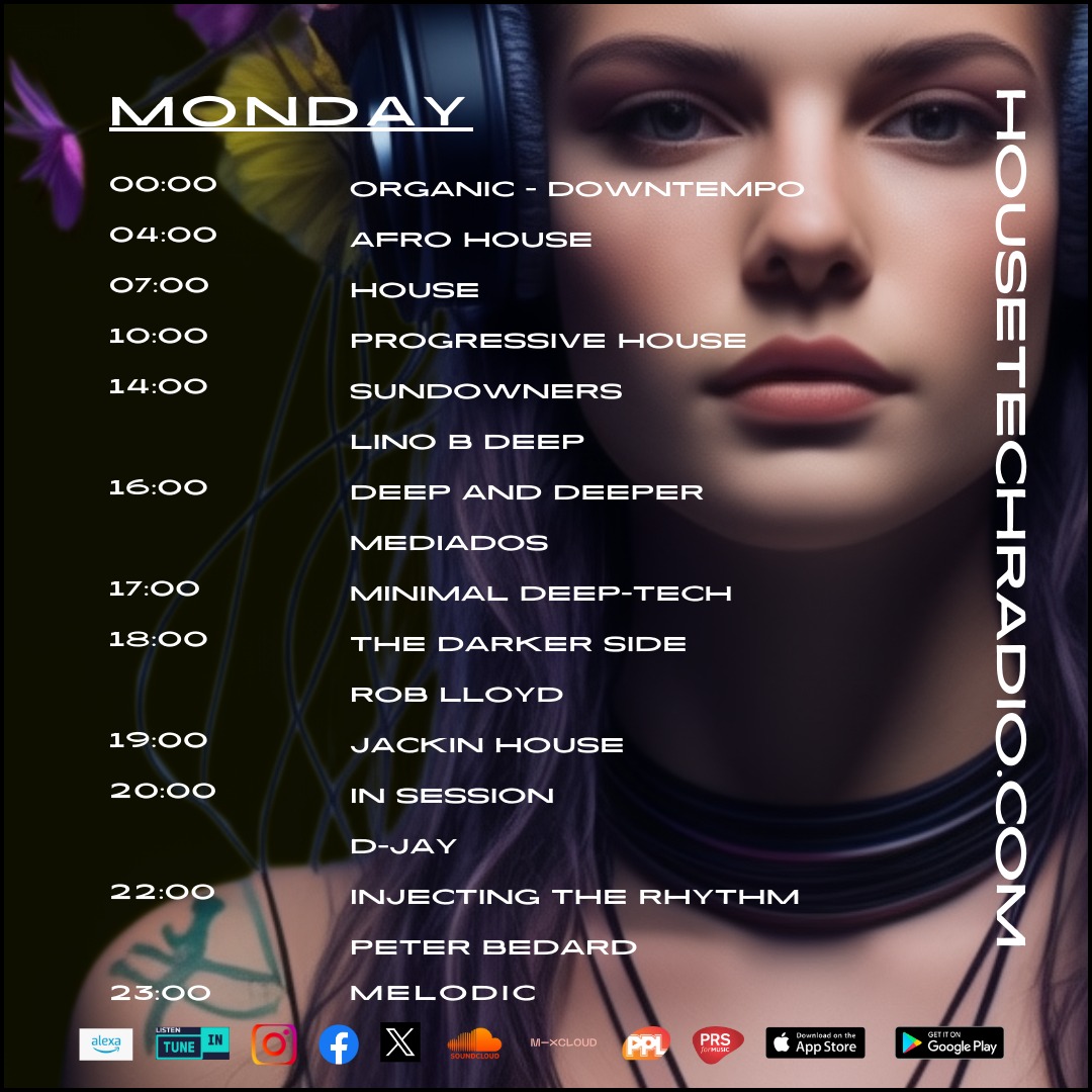 Another week crammed full of good music from HTR.... Keep checking back daily for our schedule and bookmark the station! #housetech #techno #house