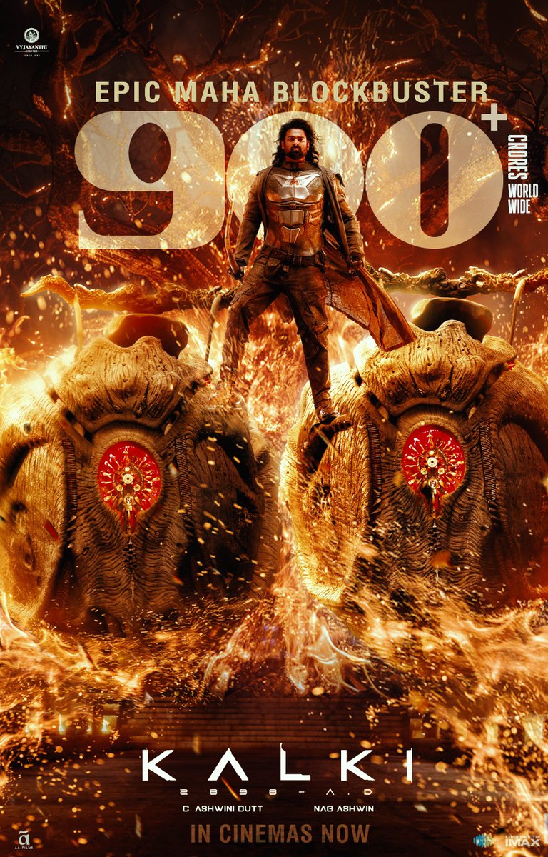 Kalki 2898 AD (@kalki2898ad) on Twitter photo Raging towards the magical milestone…❤️🔥
#EpicBlockbusterKalki in cinemas - linktr.ee/Kalki2898ADTic…
#Kalki2898AD <a href="/SrBachchan/">Amitabh Bachchan</a> <a href="/ikamalhaasan/">Kamal Haasan</a> #Prabhas <a href="/deepikapadukone/">Deepika Padukone</a> <a href="/nagashwin7/">Nag Ashwin</a> <a href="/DishPatani/">Disha Patani</a> <a href="/Music_Santhosh/">Santhosh Narayanan</a> <a href="/VyjayanthiFilms/">Vyjayanthi Movies</a> <a href="/Kalki2898AD/">Kalki 2898 AD</a> <a href="/saregamaglobal/">Saregama</a> <a href="/saregamasouth/">Saregama South</a> Raging towards the magical milestone…❤️🔥
#EpicBlockbusterKalki in cinemas - linktr.ee/Kalki2898ADTic…
#Kalki2898AD <a href="/SrBachchan/">Amitabh Bachchan</a> <a href="/ikamalhaasan/">Kamal Haasan</a> #Prabhas <a href="/deepikapadukone/">Deepika Padukone</a> <a href="/nagashwin7/">Nag Ashwin</a> <a href="/DishPatani/">Disha Patani</a> <a href="/Music_Santhosh/">Santhosh Narayanan</a> <a href="/VyjayanthiFilms/">Vyjayanthi Movies</a> <a href="/Kalki2898AD/">Kalki 2898 AD</a> <a href="/saregamaglobal/">Saregama</a> <a href="/saregamasouth/">Saregama South</a>