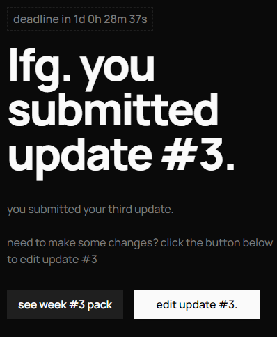s_jsri's tweet photo. Launched my new design and successfully delivered the order

updates for week 3 s5 @_nightsweekends is done.

@_buildspace https://t.co/yIFQQWnNY9