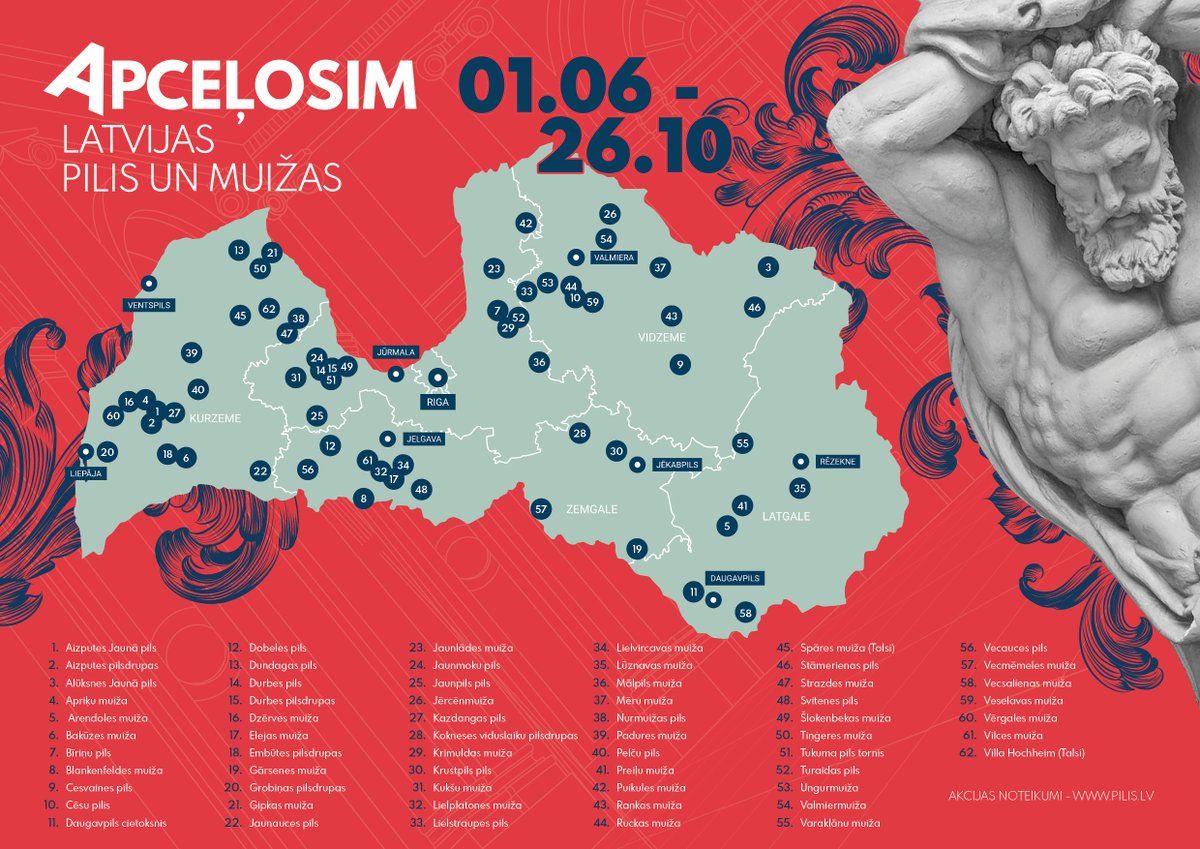Latvijas piļu un muižu asociācijas rīkotā akcija "Apceļosim Latvijas Pilis un muižas 2024", kurā piedalās arī Cesvaines pils, jau no 1. jūnija rit pilnā sparā.
Vairāk informācijas par akciju pieejama asociācijas mājaslapā pilis.lv.