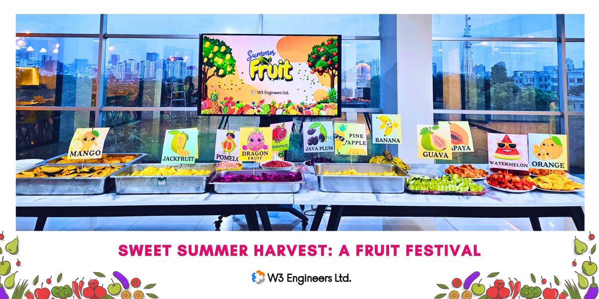 w3engineers's tweet image. 🌞🍉 W3 Engineers&apos; Spectacular Summer Fruit Festival 2024! ✨🎉
Our festival was a vibrant celebration of seasonal fruits. Everyone indulged in nature’s finest flavors and enjoyed the lively atmosphere. 
Cheers to many more delightful moments! 📸✨
#W3Engineers #W3SummerFruitFest
