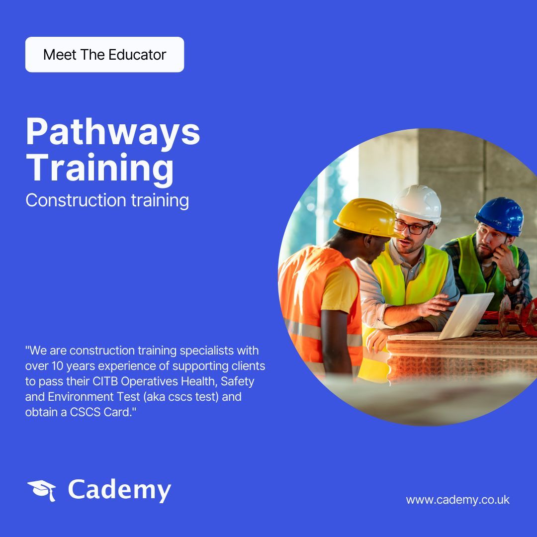 cademy__'s tweet image. 🦉 Meet the Educator: Pathways Training - construction training specialists with over 10 years experience.
👉 Discover their courses by searching for Pathways Training on cademy.co.uk
#Educator #Trainer #CourseProvider #Instructor #EducationDirectory #Cademy