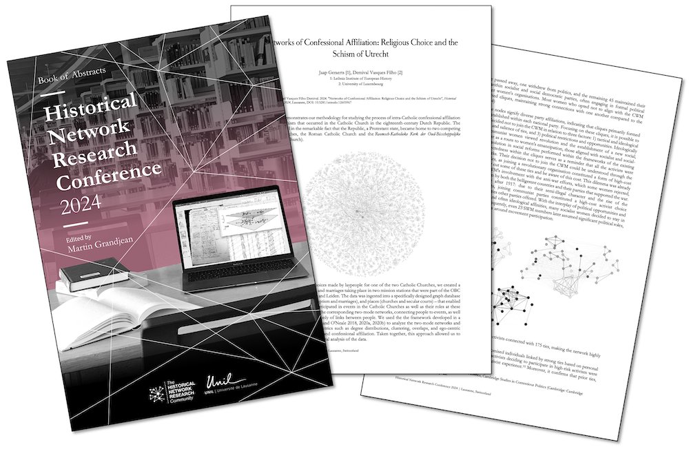 What is historical network analysis? 
The #HNR2024 conference starts today in Lausanne <a href="/unil/">Université de Lausanne</a>, and its Book of abstract is the answer! Take a look at these inspiring examples! 
-&gt; doi.org/10.5281/zenodo… #digitalhumanities