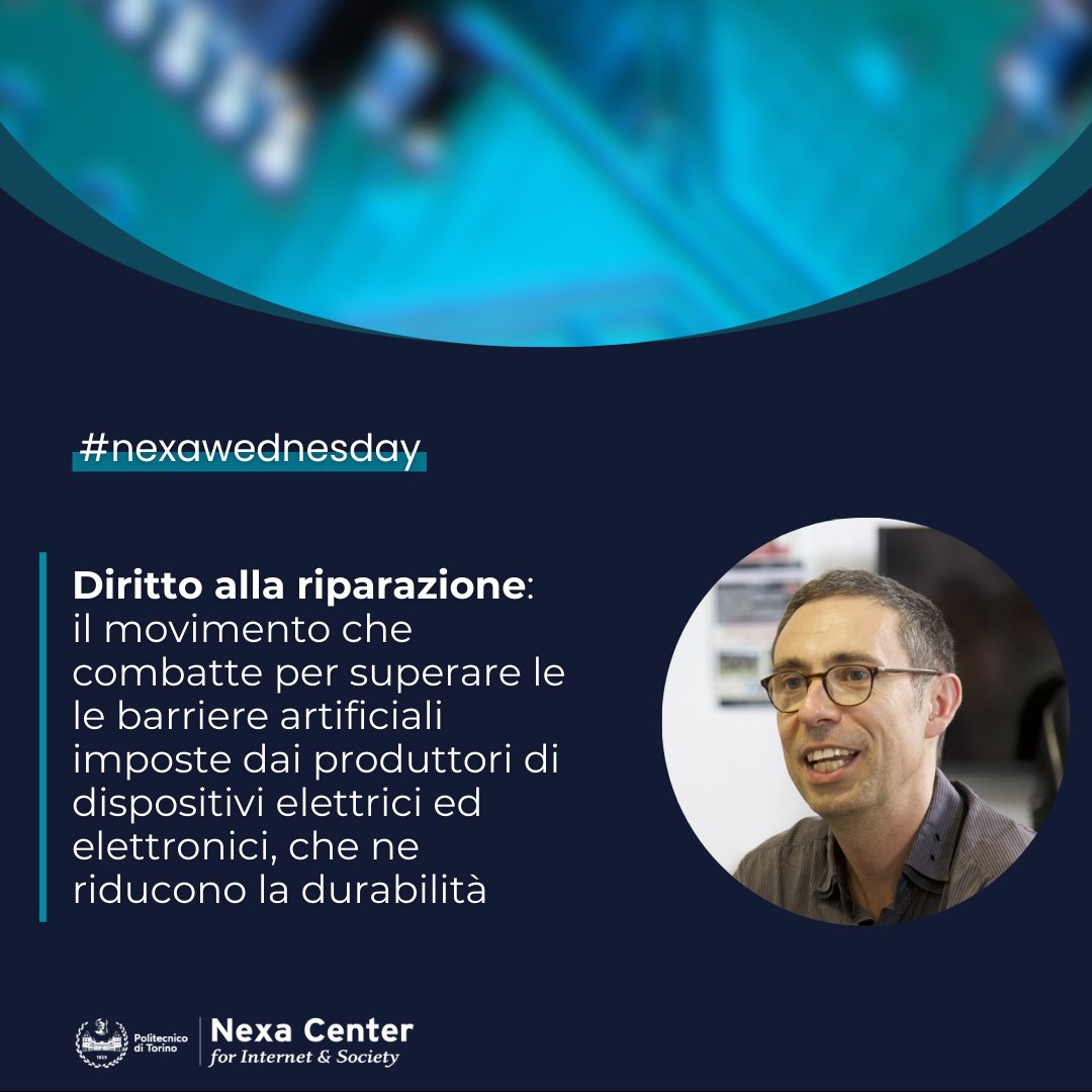 🗓️10 luglio, ore 17
174° #nexawednesday “La sfida per un #dirittoallariparazione universale”
Con <a href="/ugomatic/">ugo vallauri</a> (<a href="/RestartProject/">The Restart Project</a>)
L'evento si concluderà con un brindisi per salutarci in vista della pausa estiva!
ℹ️ nexa.polito.it/mercoledi-174

#circulareconomy #righttorepair #elettronica