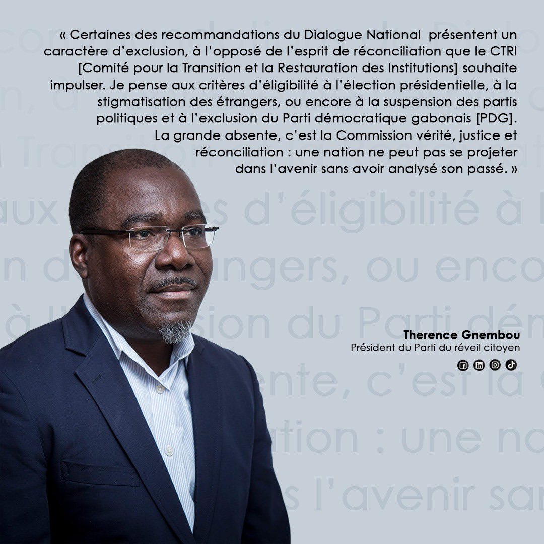 [𝐈𝐧𝐭𝐞𝐫𝐯𝐢𝐞𝐰] Extrait de mon interview donné à Jeune Afrique

⏰
#𝐓𝐡𝐞𝐫𝐞𝐧𝐜𝐞𝐆𝐧𝐞𝐦𝐛𝐨𝐮
#𝐫𝐞𝐯𝐮𝐞𝐝𝐞𝐩𝐫𝐞𝐬𝐬𝐞 
#𝐆𝐚𝐛𝐨𝐧 🇬🇦