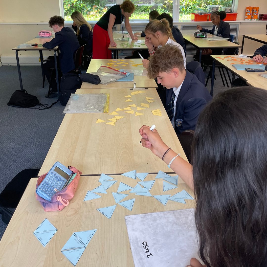 sirjohnlawes's tweet image. Incorporating trionimoes has been effective for Year 9 students to help inbed their understanding of mathematical equations. #mathslesson @SJLMaths