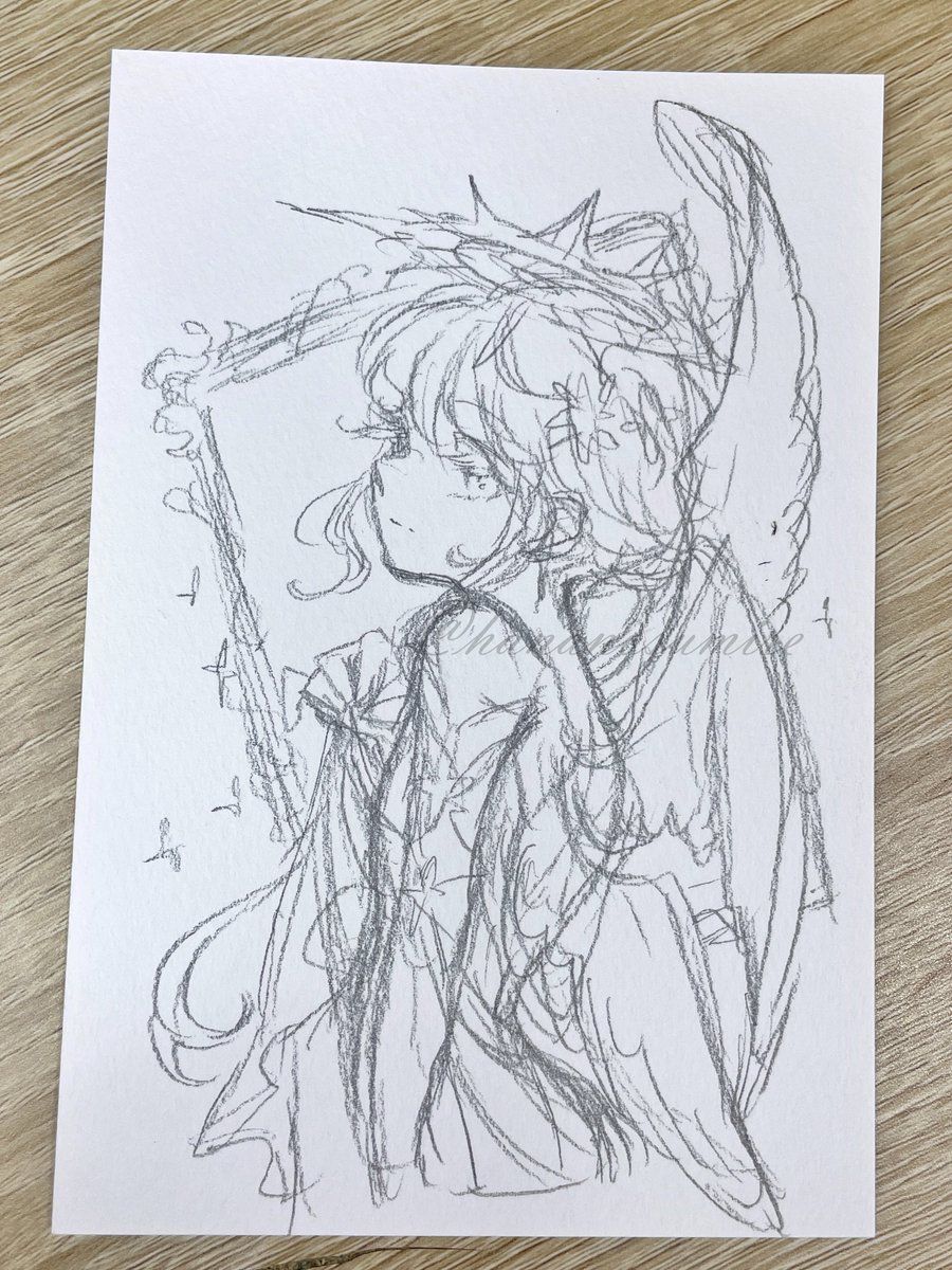 🪽『天使はかく語る』制作過程並べるとこんな感じ😌

#すみれのアとり絵 