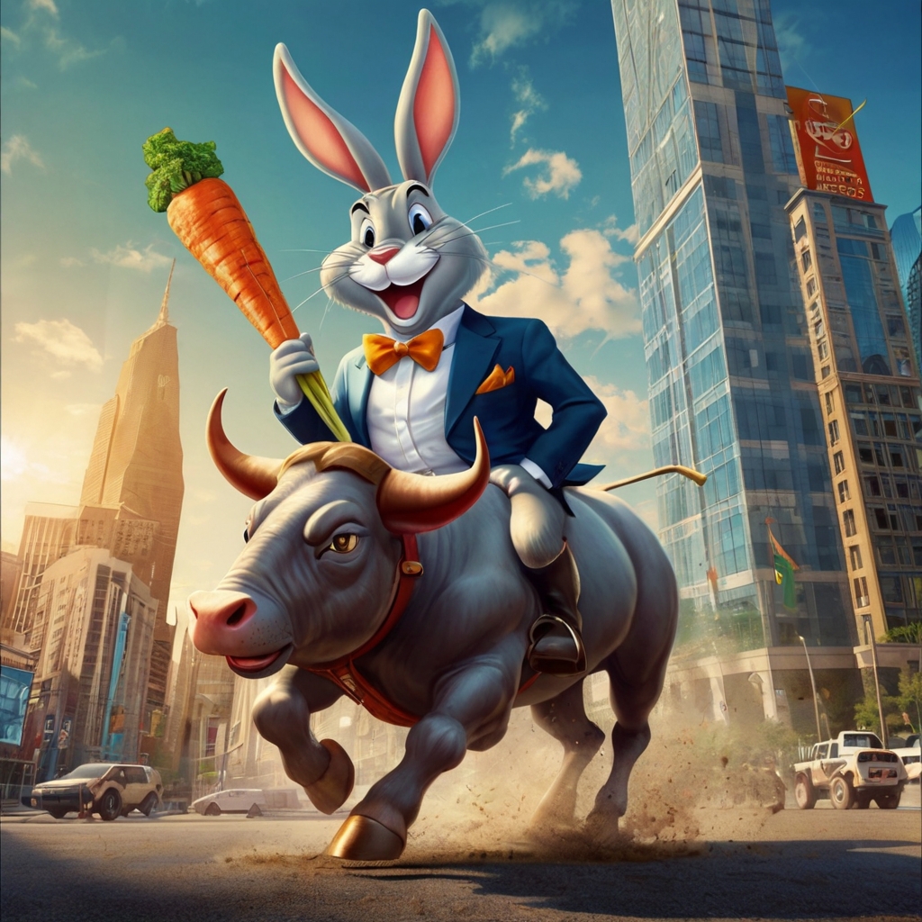 BuggedBunnyCoin's tweet photo. 🚀🌟 The #BullMarket is charging ahead! 🌟🚀

📈📊 Markets are on fire with unstoppable momentum! 🔥🔥

🐂💼 Bugs Bunny himself couldn’t ride this bull any better! 💼🐂

💰💸 Time to seize the opportunities and ride the wave to new heights! 💸💰

#BuggedBunny #Investing #Crypto https://t.co/rWYjaNc0o9