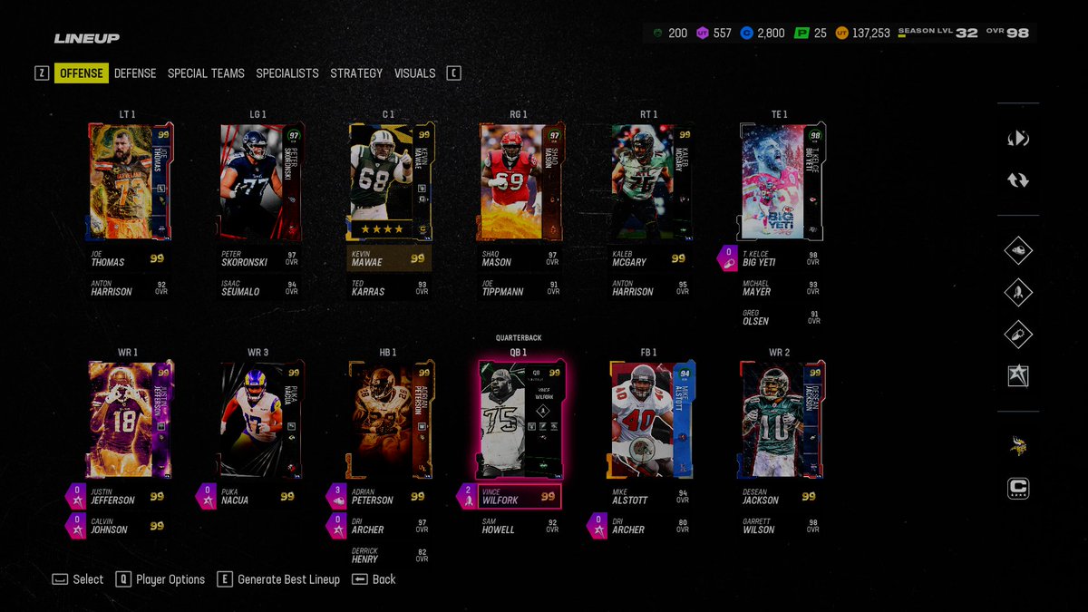 TheFranchize22's tweet image. After a few days, this is my PC team leading into Madden 25! #MUT24 #Madden24 #PCGaming