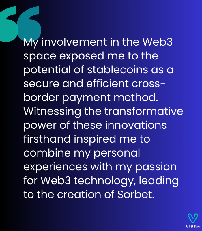 Viaka16's tweet photo. Meet Rami, co- founder of @mysorbetxyz
Discover his journey from freelancer to founder, and how Sorbet is revolutionizing financial management for Web3 freelancers. Check out our latest newsletter below for more!
#Viaka #ViakaNetworkSpotlight #Web3 #freelance https://t.co/ZBQWzqoinQ