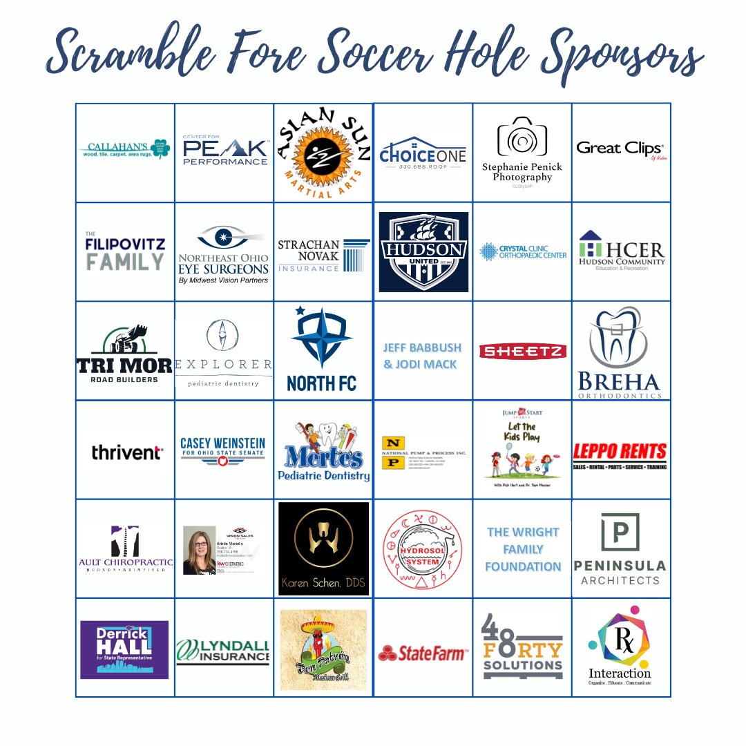 Our Scramble Fore Soccer would not be possible without our sponsors.

Today we would like to thank our hole sponsors!
birdease.com/25970/oursuppo…