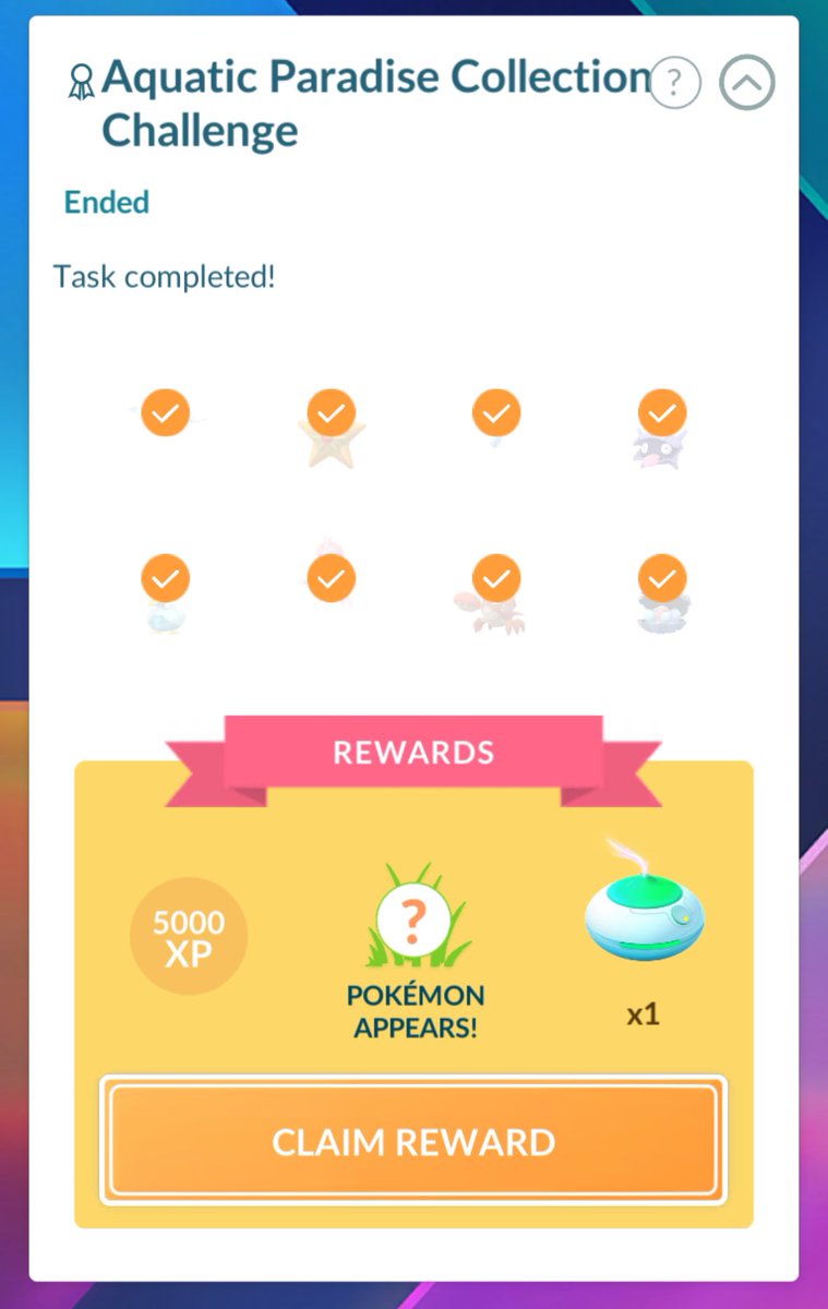 twiteRz90's tweet image. FINALLY COMPLETED THE TASK! 💀 And yes shellder spawns from the regular incense 😌

✅ Aquatic Paradise Collection Challenge🥇 🌊

#PokemonGO #PokemonGOEvent #Niantic