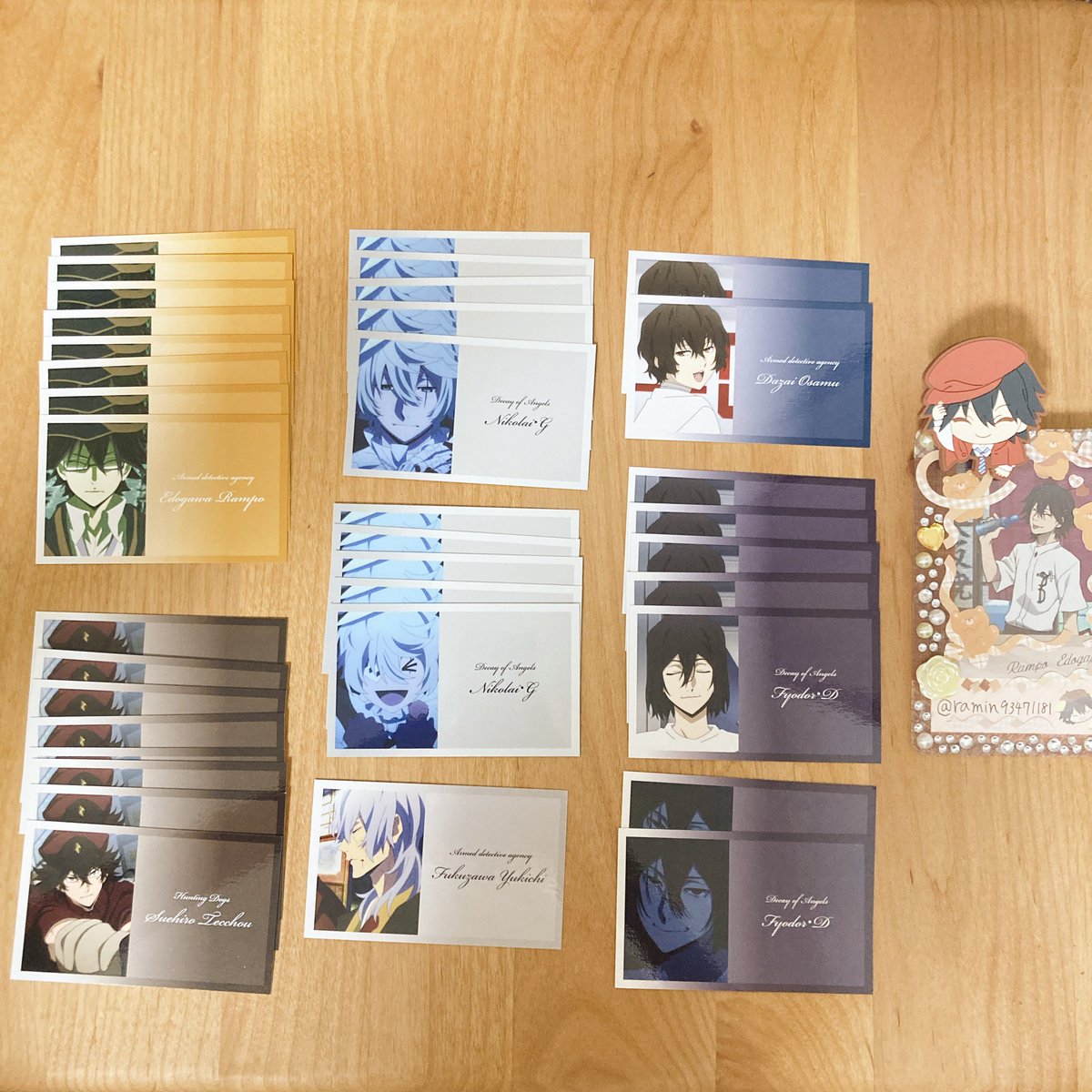 raminI02I's tweet photo. 文スト 文豪ストレイドッグス 交換 コレクションカード レア ノーマルR N

譲:画像

求:3枚目えどがわ

🧡3枚目最優先のため、推しも交換に出しております。
🧡Rとの交換は比率違いのみ
・Rなかはら、だざいは比率要相談
・その他のキャラは2~3:1

検索からでもお気軽にお声がけ下さい✨️ https://t.co/LOvUSvSrzi